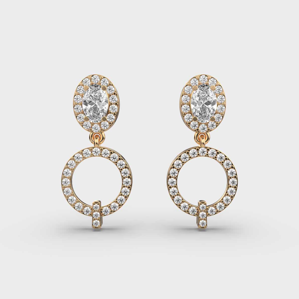 Modern Zest Diamond Drop Earrings