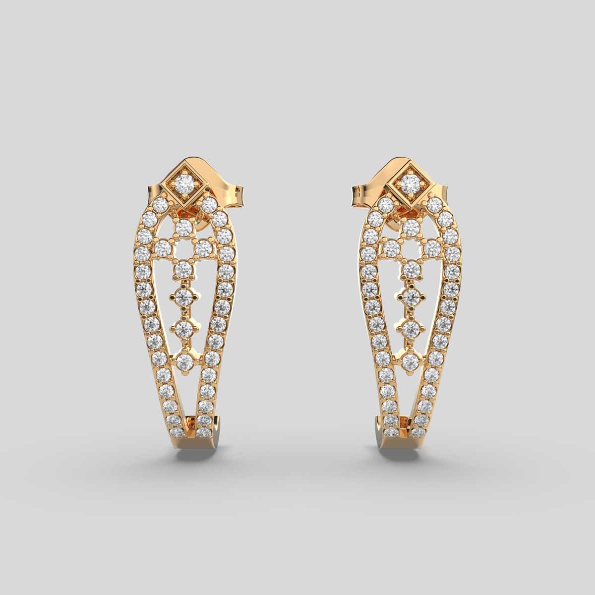 Aurora Charm Clustered Diamond Earrings