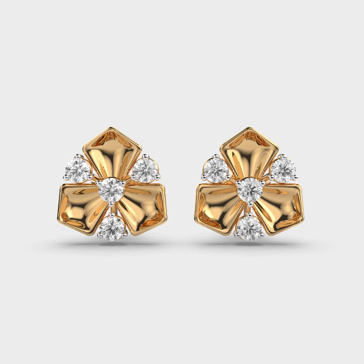 Glam Flora Diamond Earrings