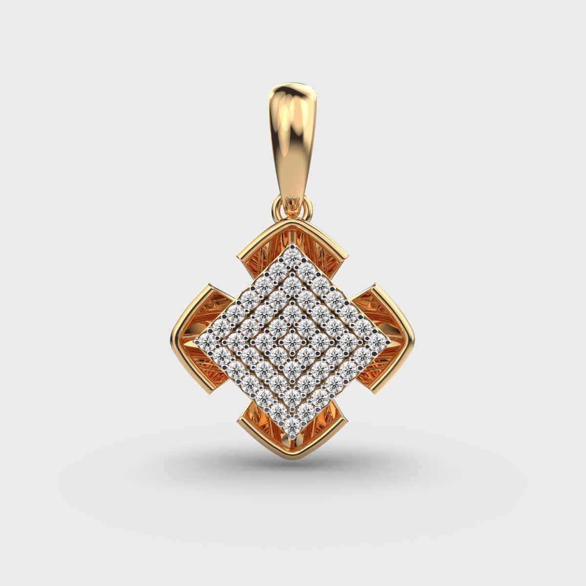 Dazzling Diva Encrusted Diamond Pendant (Without Chain)