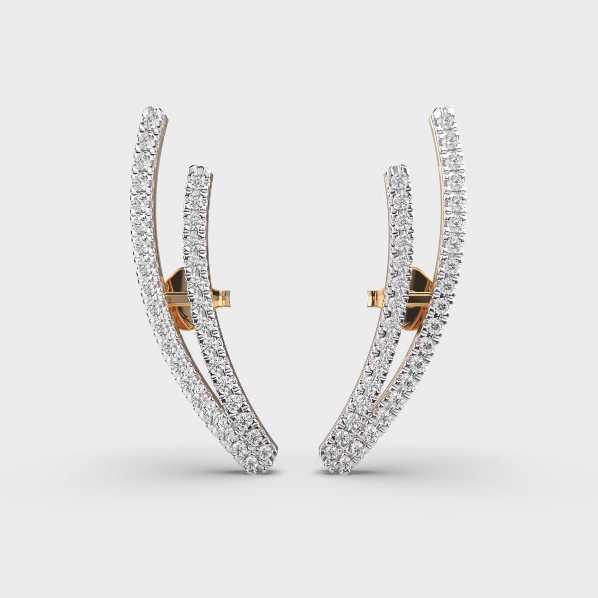 Enchanting Arc Diamond Ear Cuffs