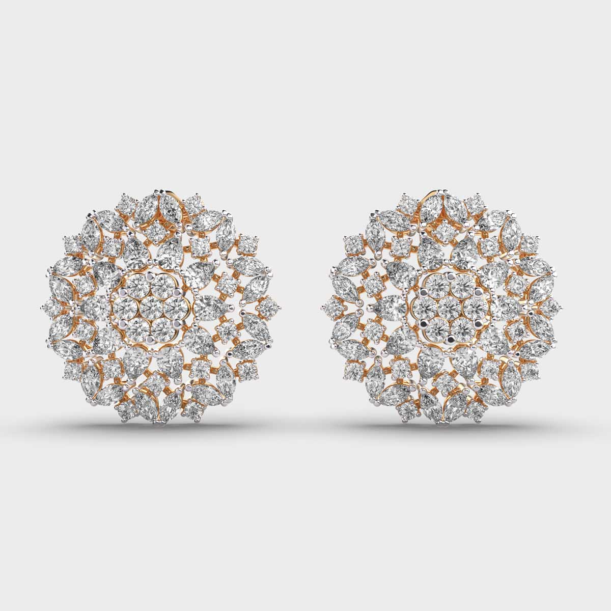 Celestial Wheel Intricate Diamond Earstuds