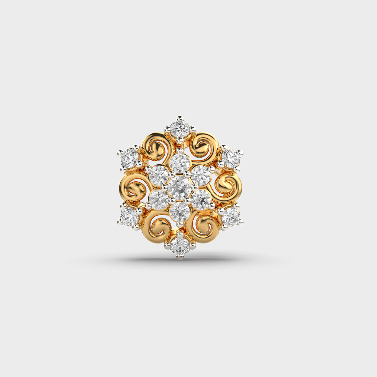 Radiant Queen’s Charm Sparkle Diamond Nosepin