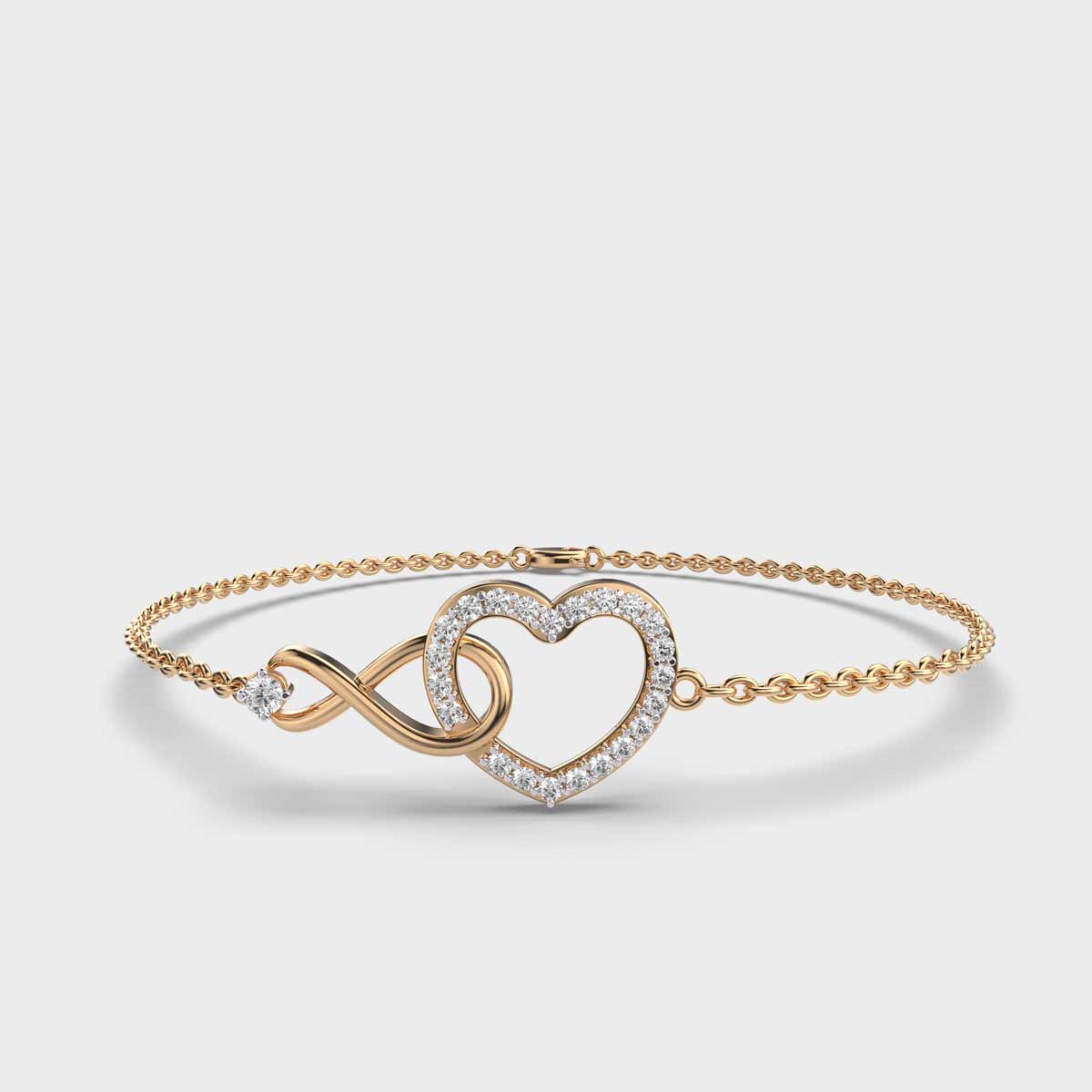 Eternal Love Chain Bracelet with Diamonds