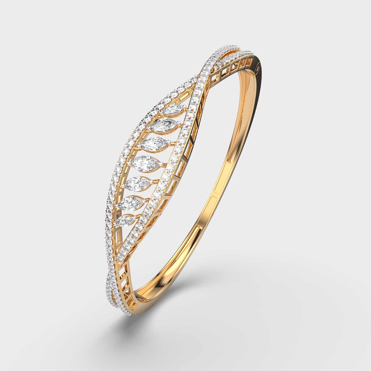 Waves of Harmony Diamond Cluster Bracelet