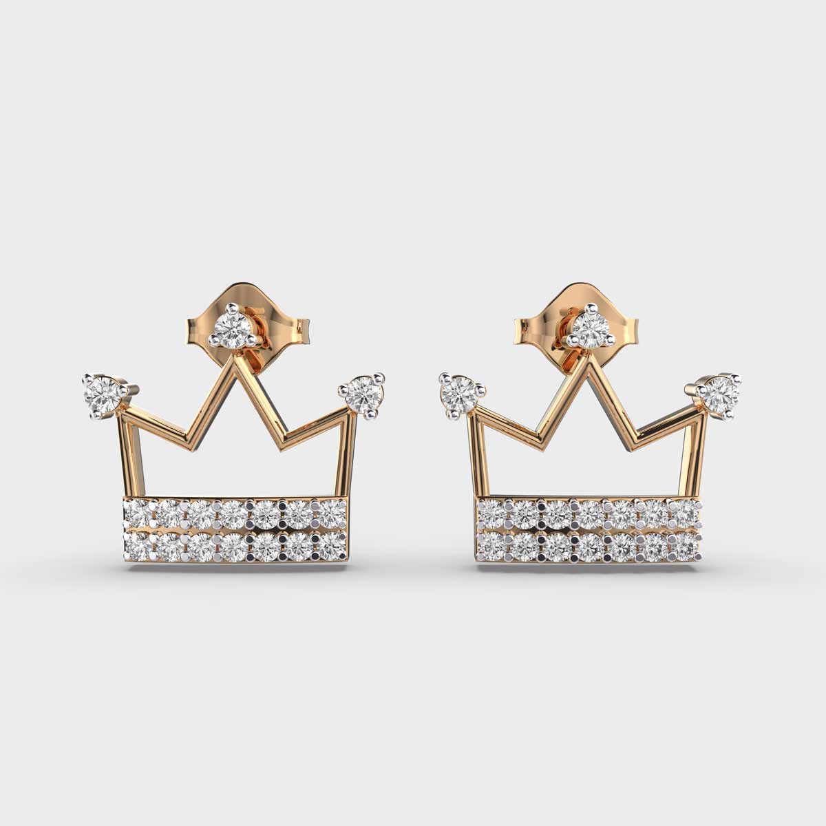 Crown of Diamonds Earstuds for Kids