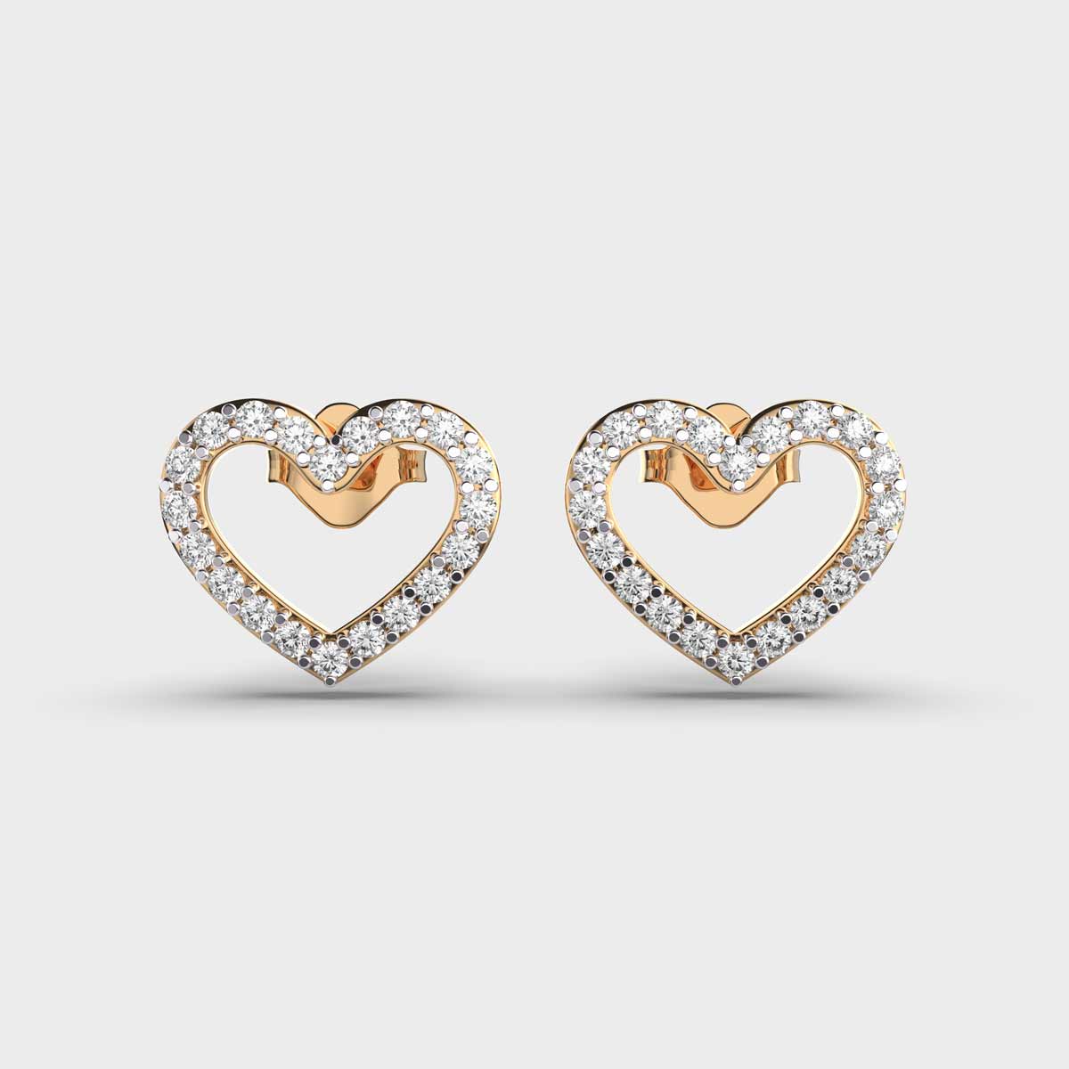 Passion from the Heart Diamond Earstuds