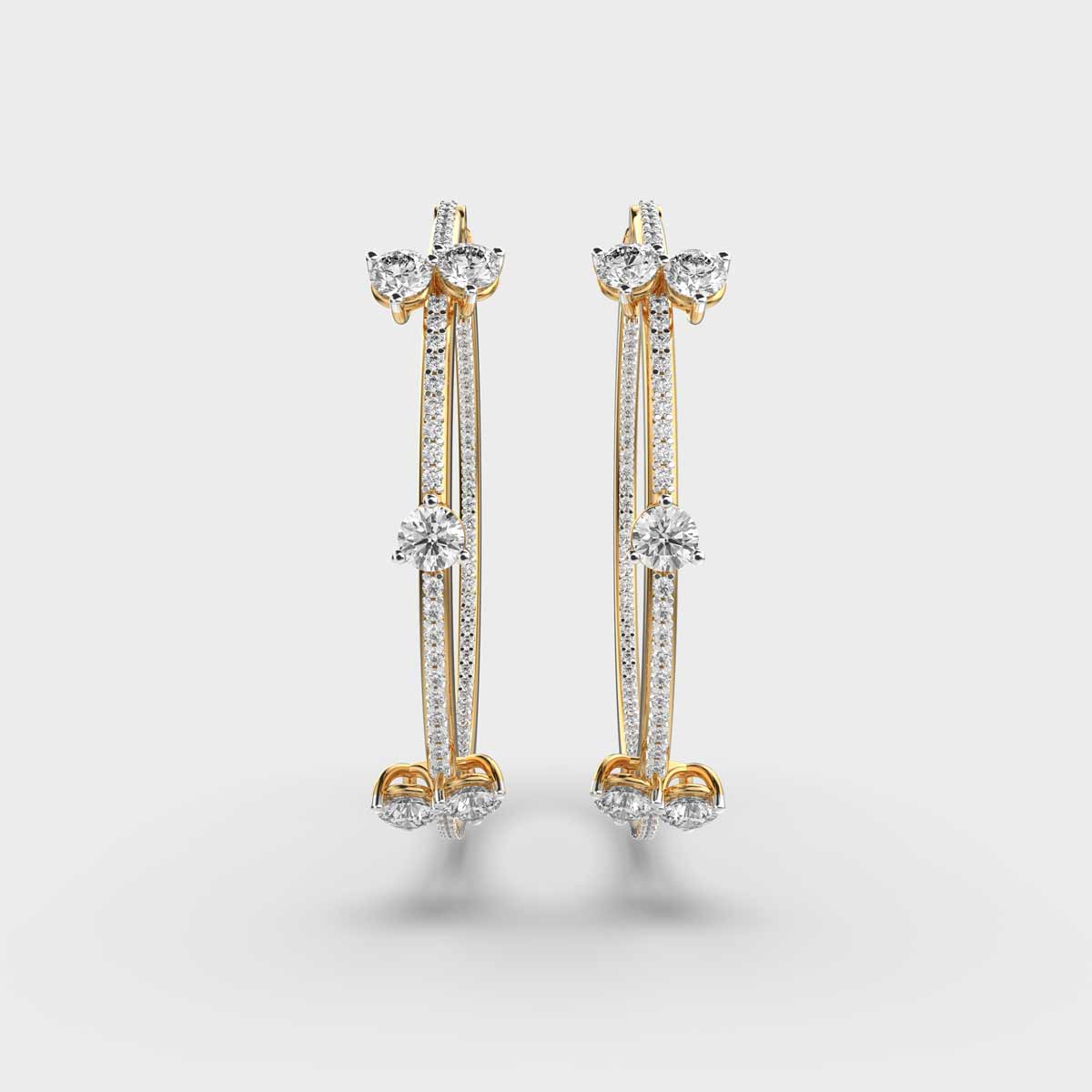Bow Radiance Diamond Hoop Earrings