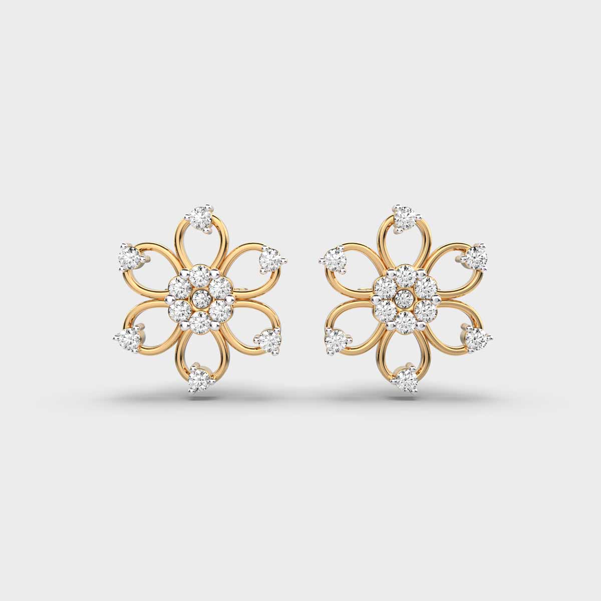 Delicate Daisy Diamond Earstuds