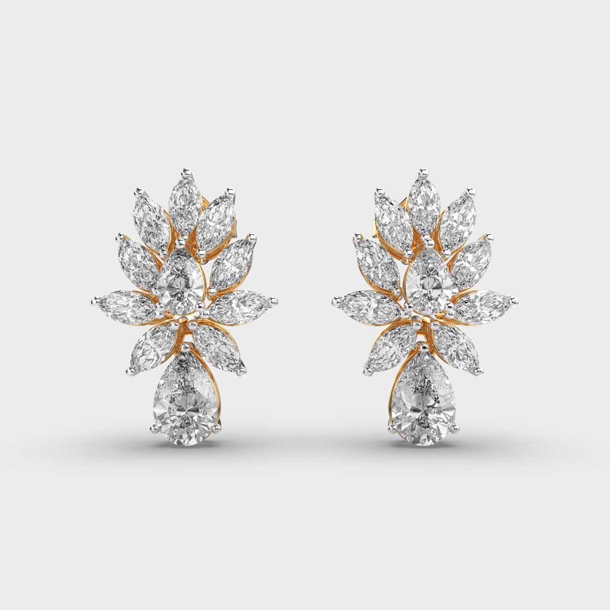 Artsy Marquise Diamond Drop Earrings