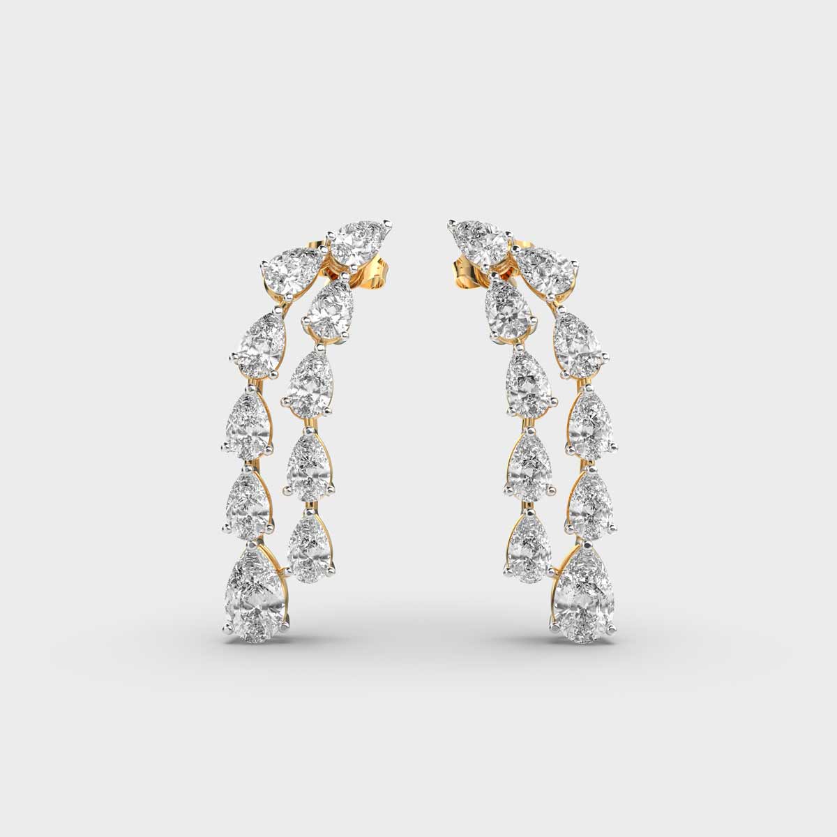 Shimmer Shower Diamond Dangler Earrings