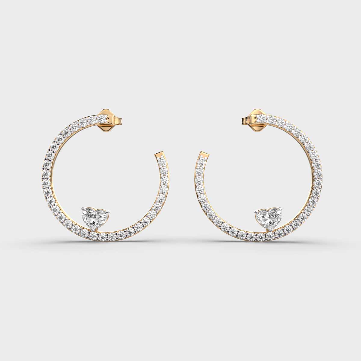 Mary and the Hoop Diamond Encrusted Earrings