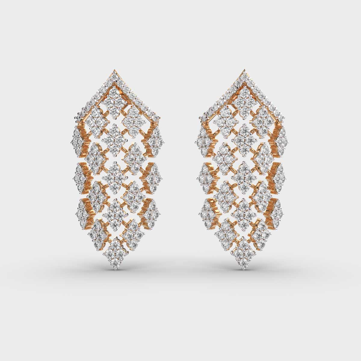 Vanity Glam Diamond Encrusted Drop Earrings