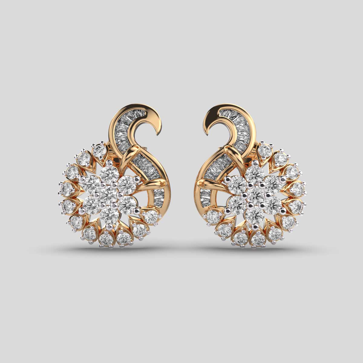 Flamingo Lustre Diamond Earstuds