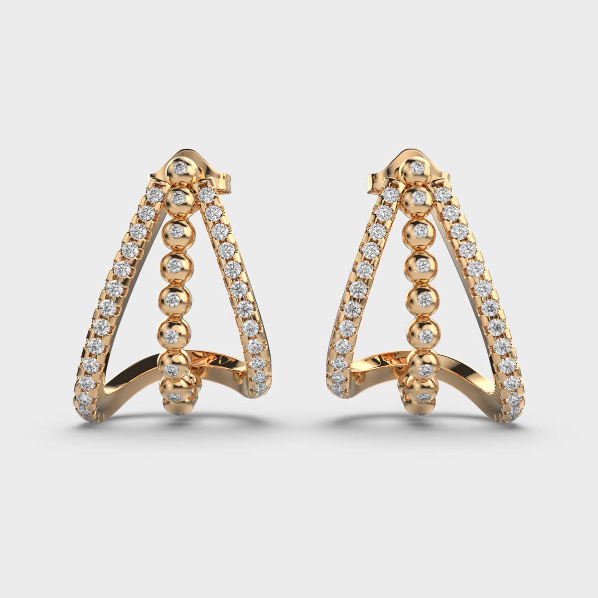 North Star Diamond Encrusted Earrings