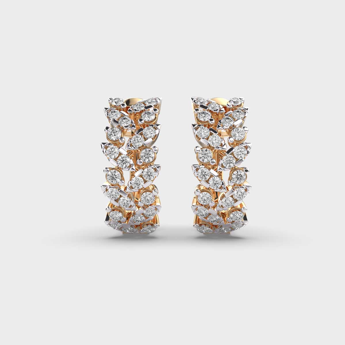 Shimmer and Shine Diamond Encrusted Hoop Earrings