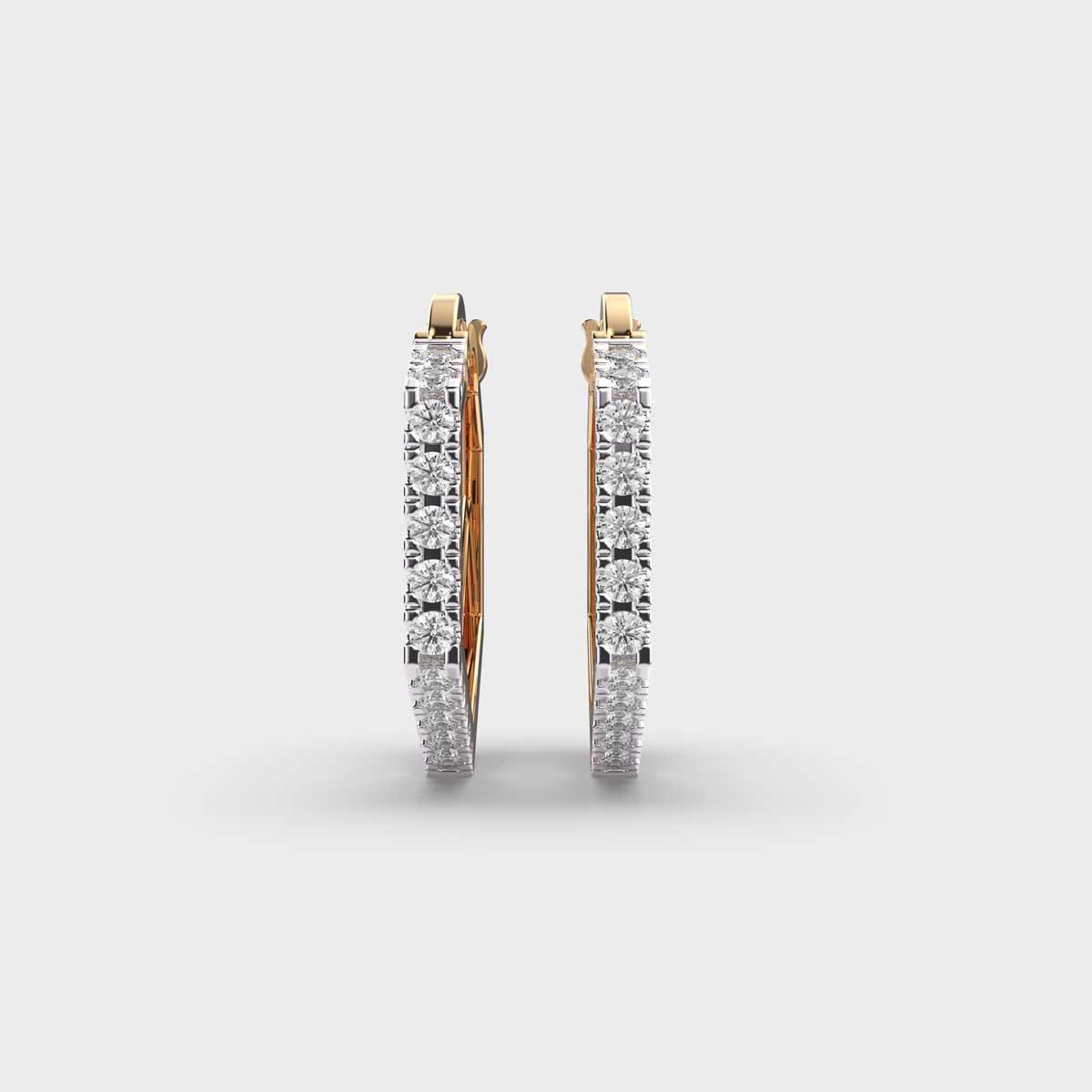 Circle of Love Diamond Encrusted Hoop Earrings