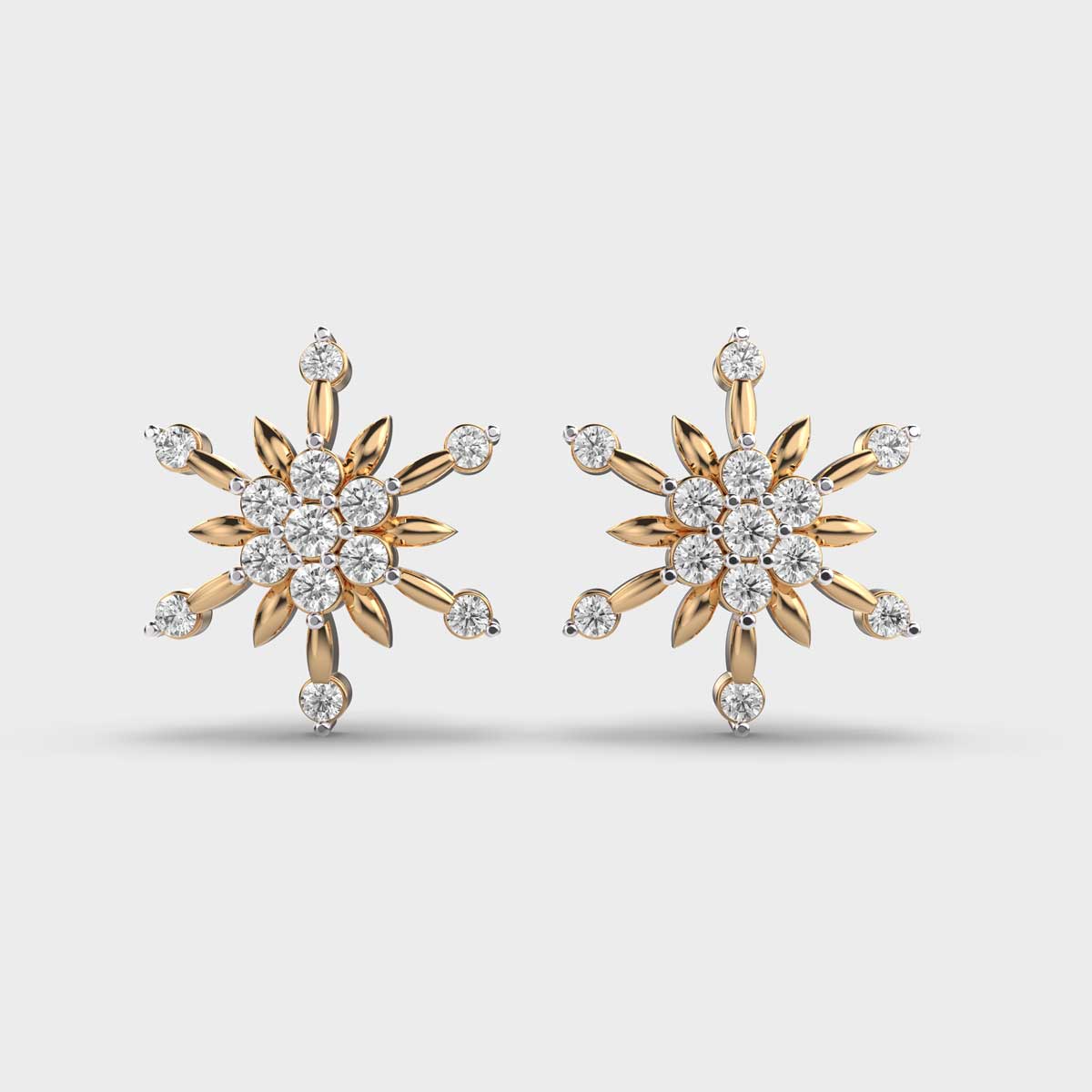 Kashmir Snowflake Diamond Ear Studs