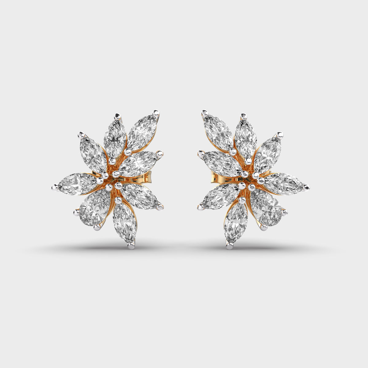 Marquise Brilliance Fusion Diamond Ear Studs