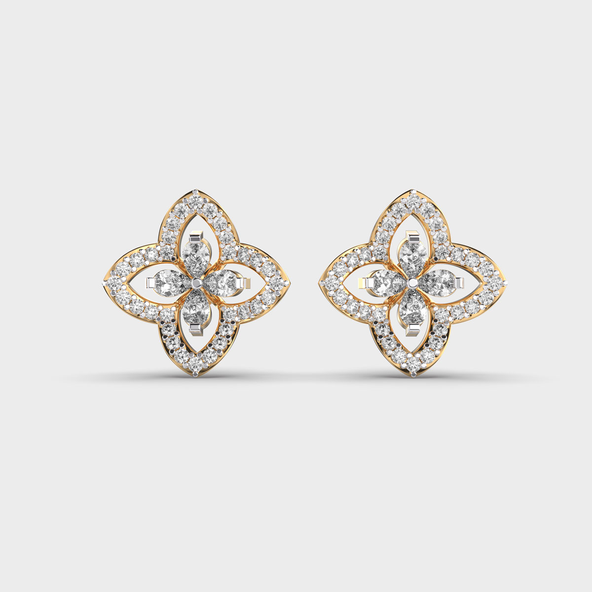 London Posises Diamond Ear Studs