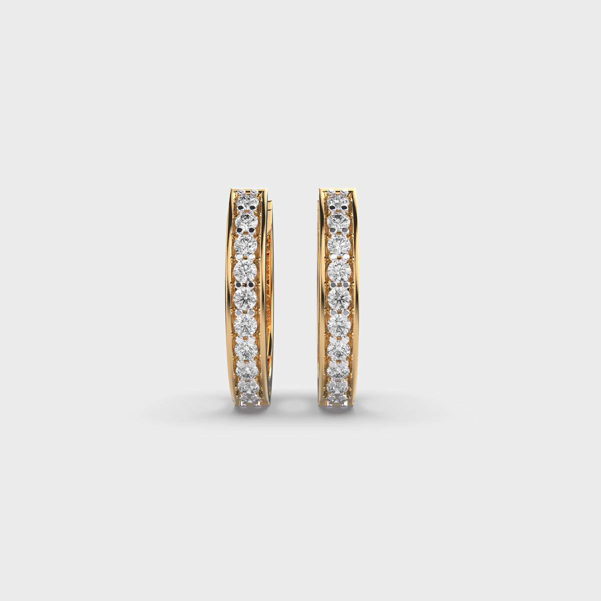 Gleaming Glow Diamond Ear Hoops