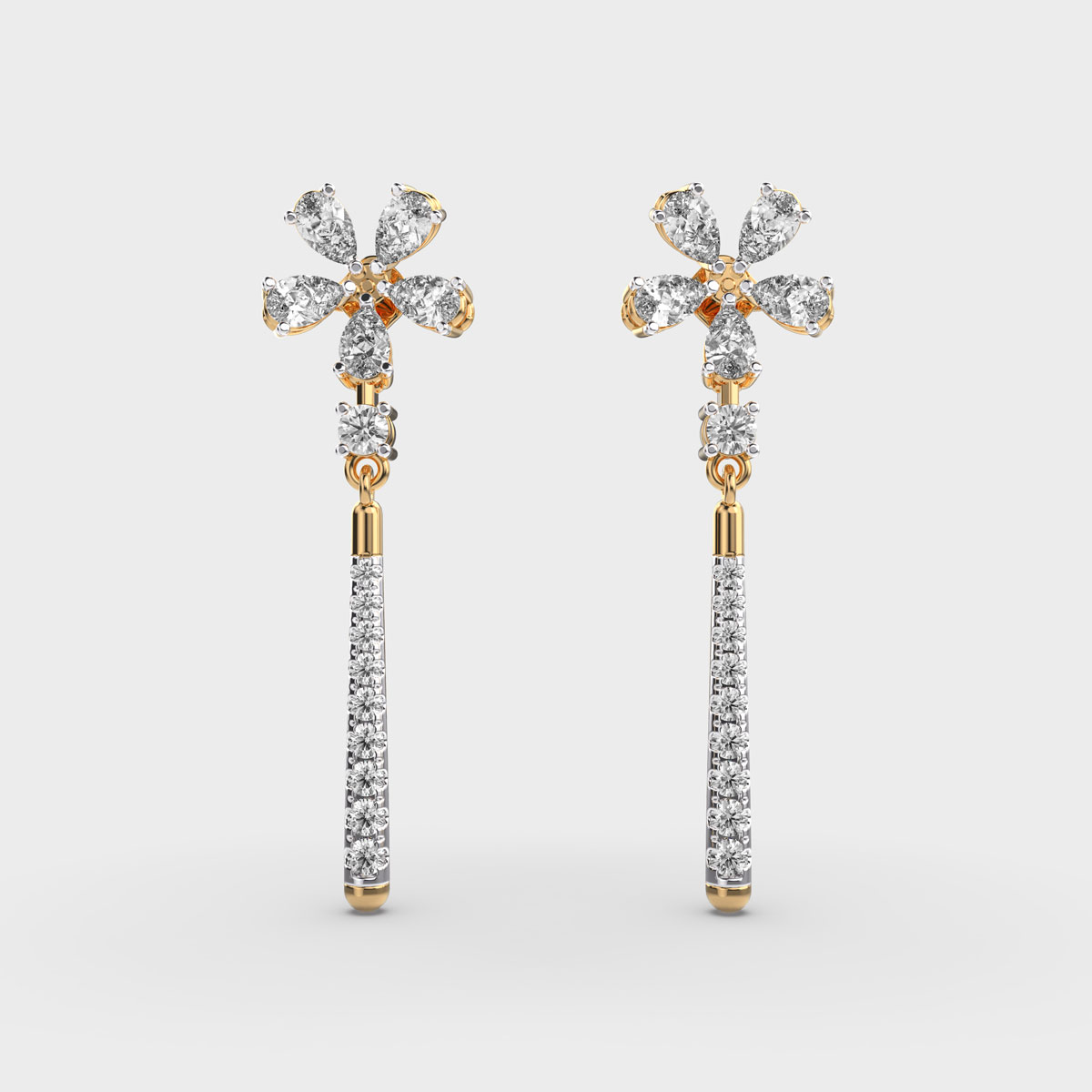 Mininamalist's Flower Diamond Earrings