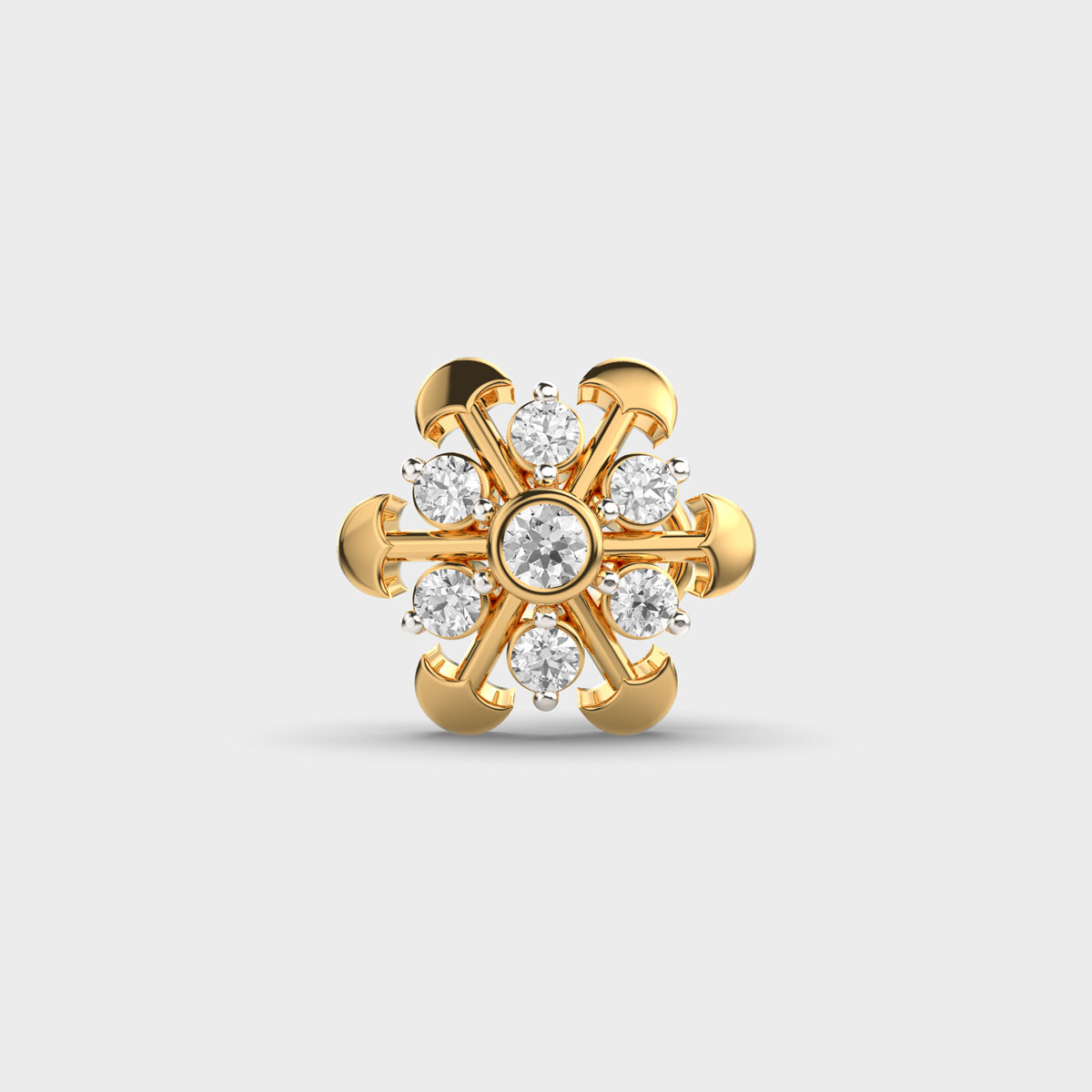 Radiant Sun Halo Diamond Nosepin