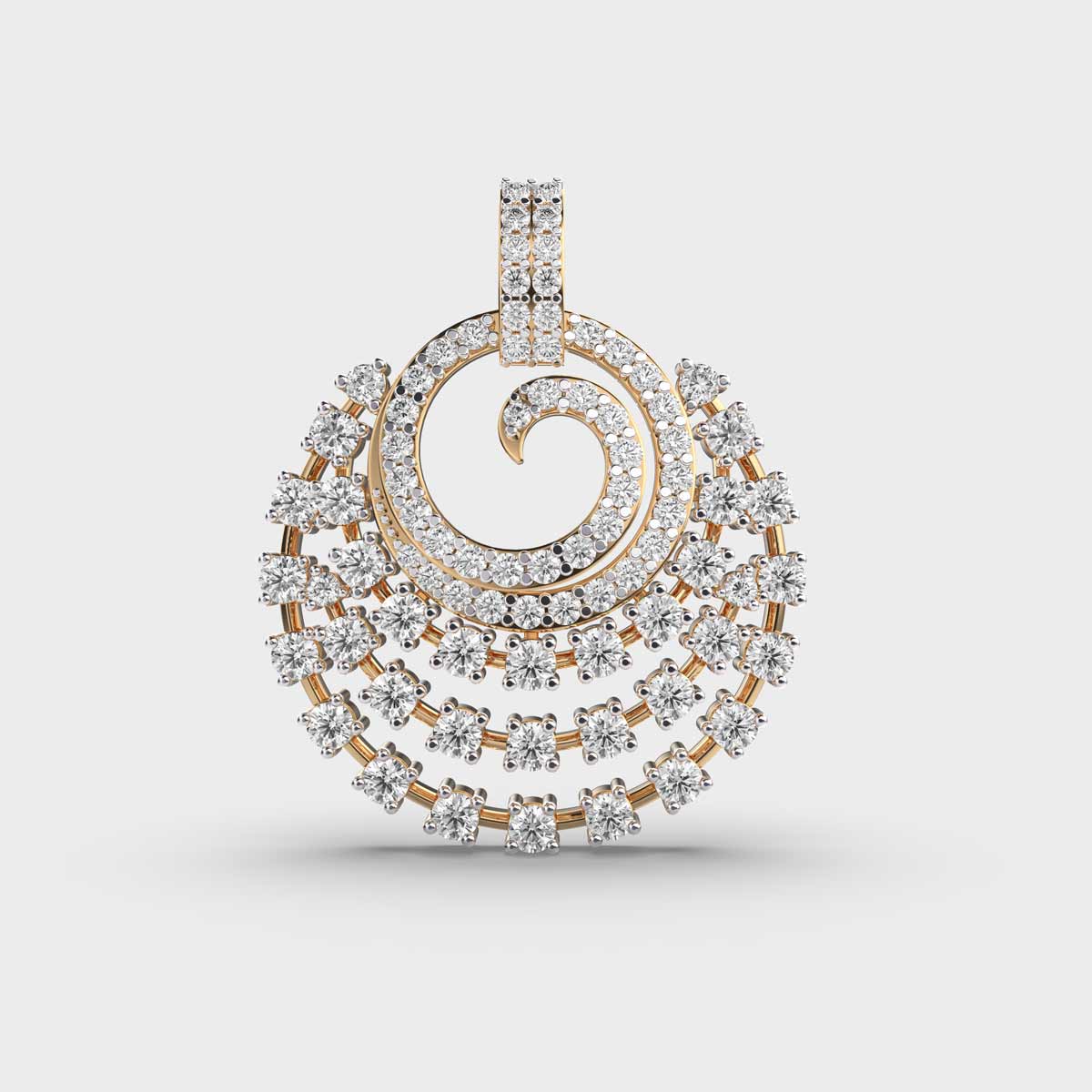 Scintillating Circle Diamond Pendant (Without Chain)