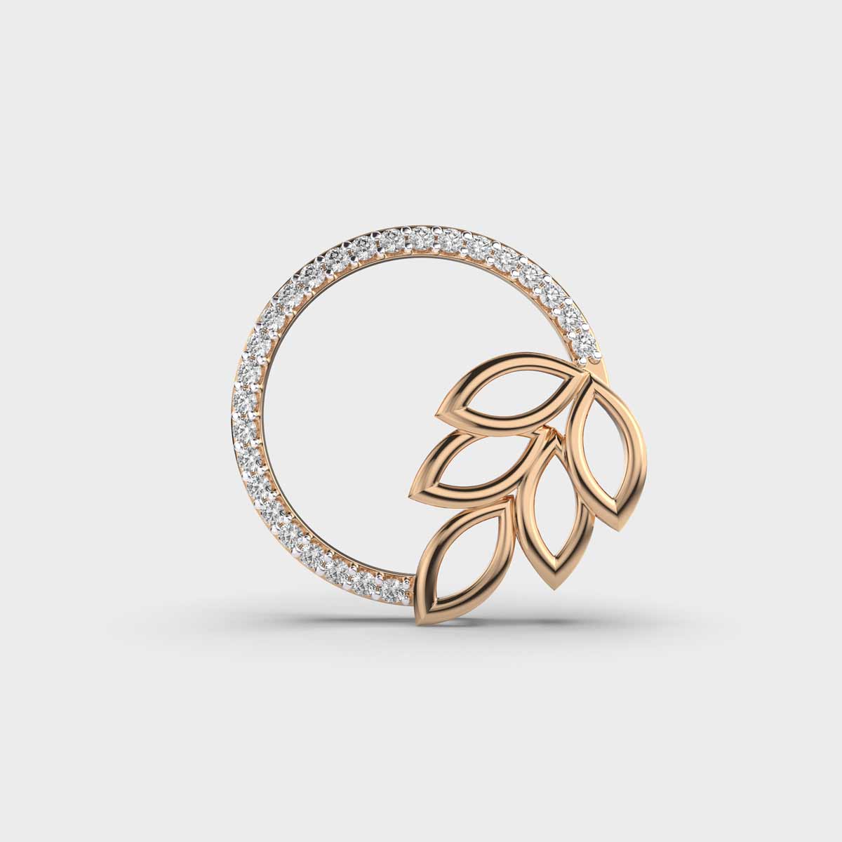 Blooming Circle Diamond Pendant (Without Chain)