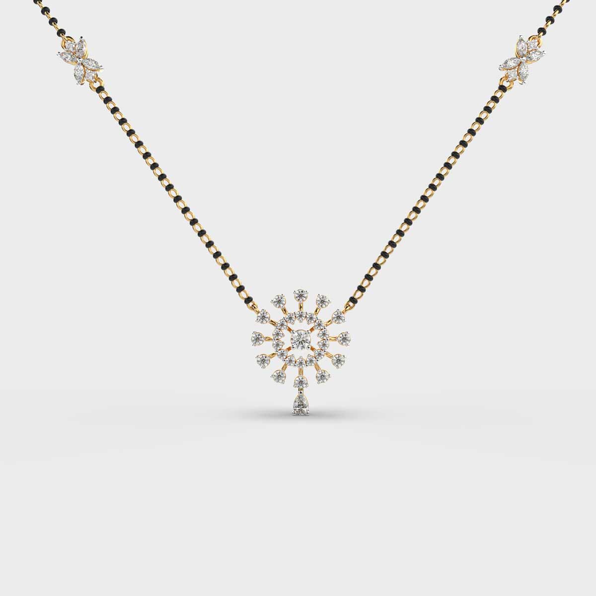 Infine Sunray Beaded Mangalsutra (With Chain)