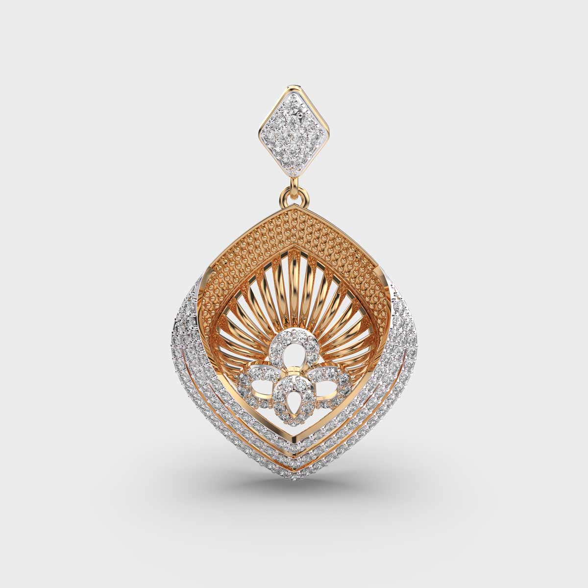 Glasswing Diamond Encrusted Pendant (Without Chain)