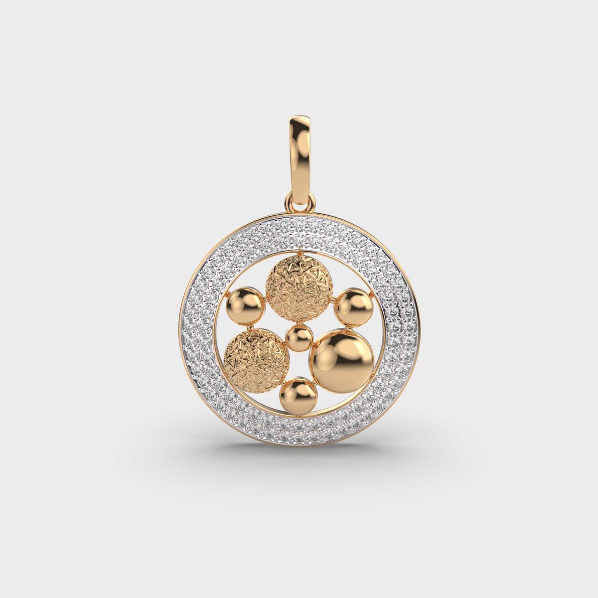 Eight Circle Orb Diamond Pendant (Without Chain)