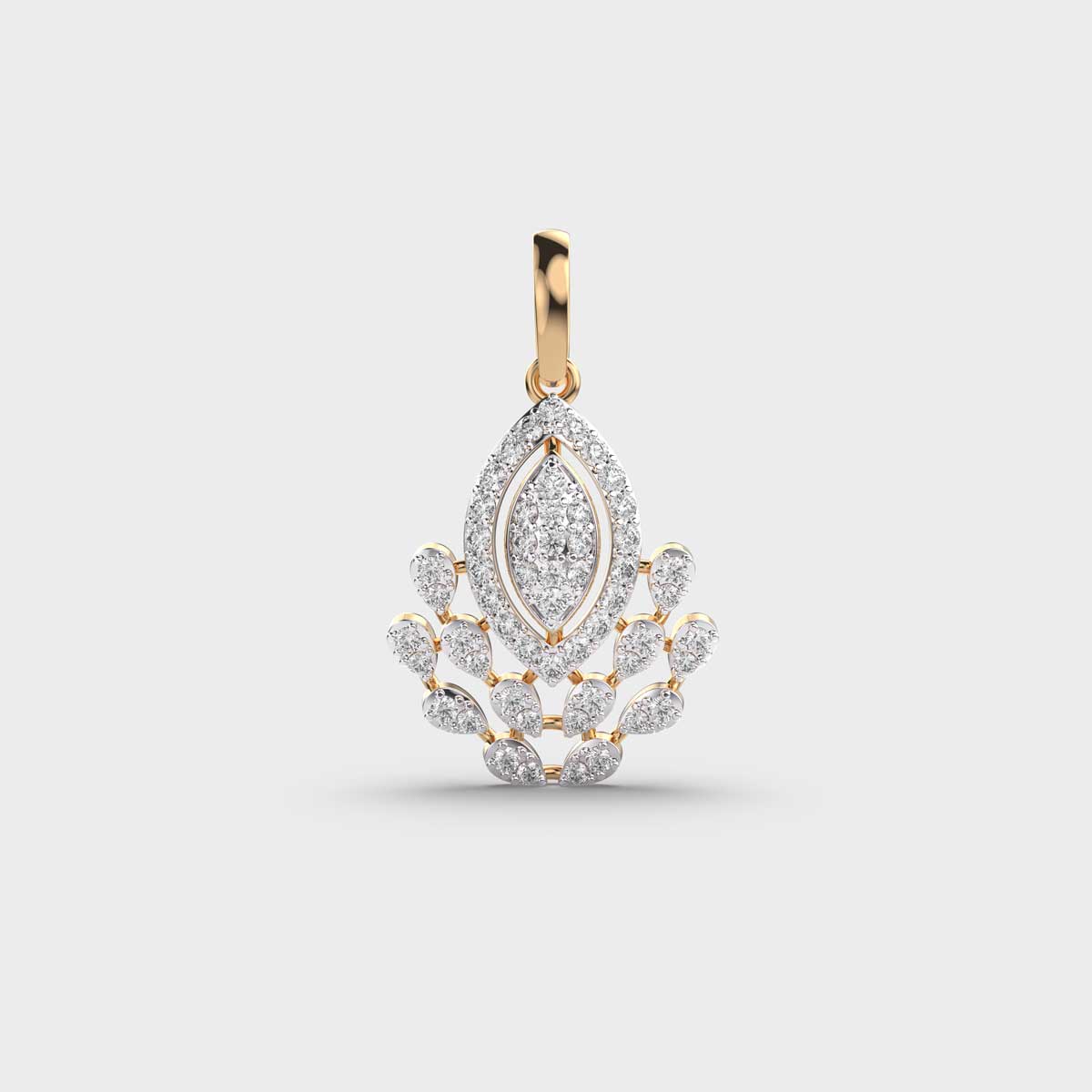 December Snowflake Diamond Pendant (Without Chain)