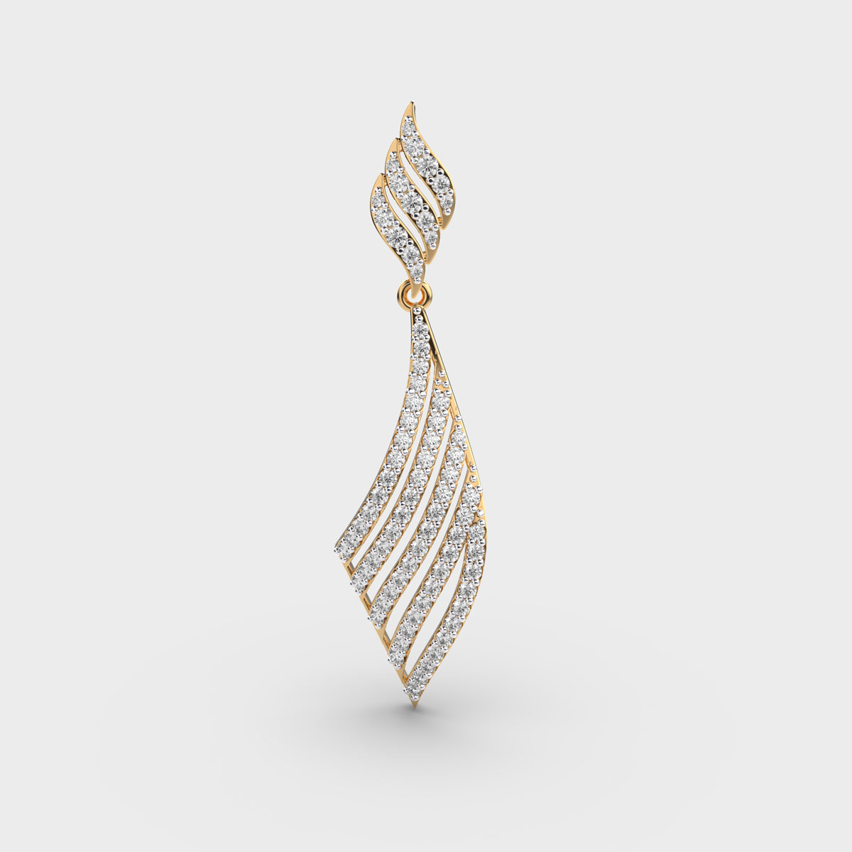 Whispira Twirl Diamond-Encrusted Pendant (Without Chain)