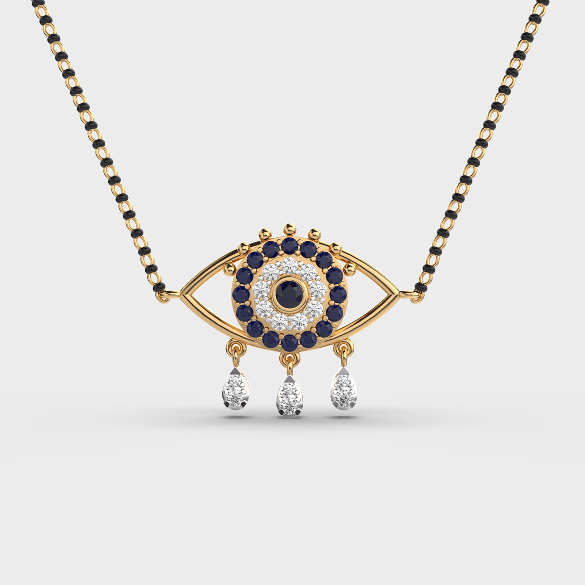 Starry Evil Eye Diamond Mangalsutra (With Chain)