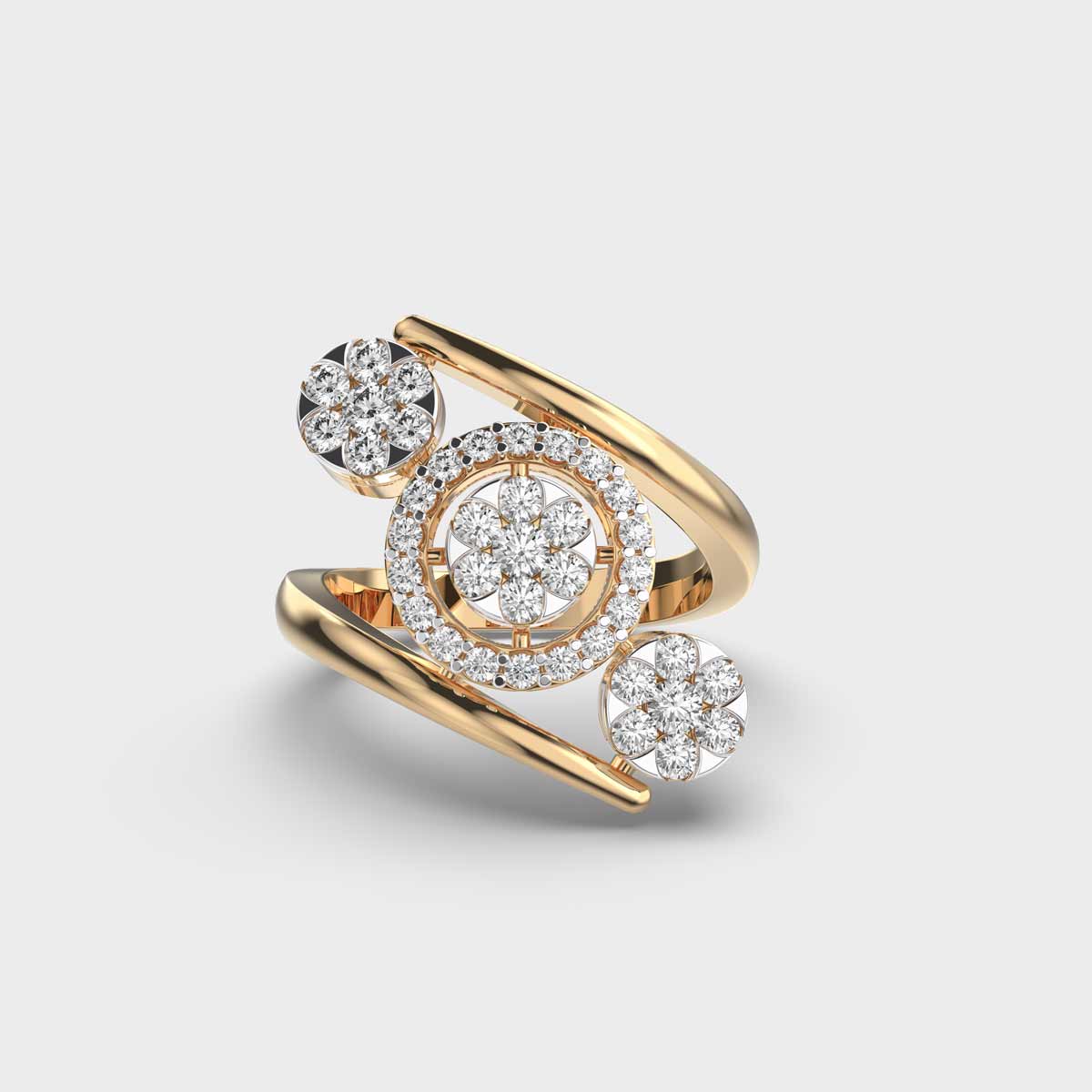 Merry Go Round Floral Diamond Ring