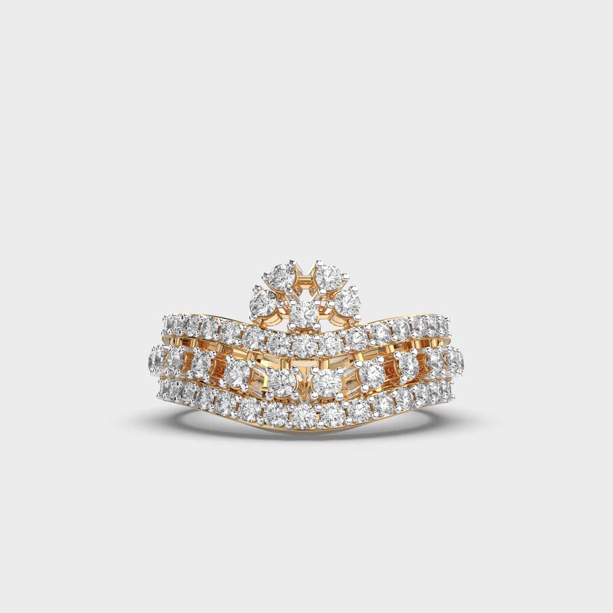 Royal Crown Diamond Encrusted Ring