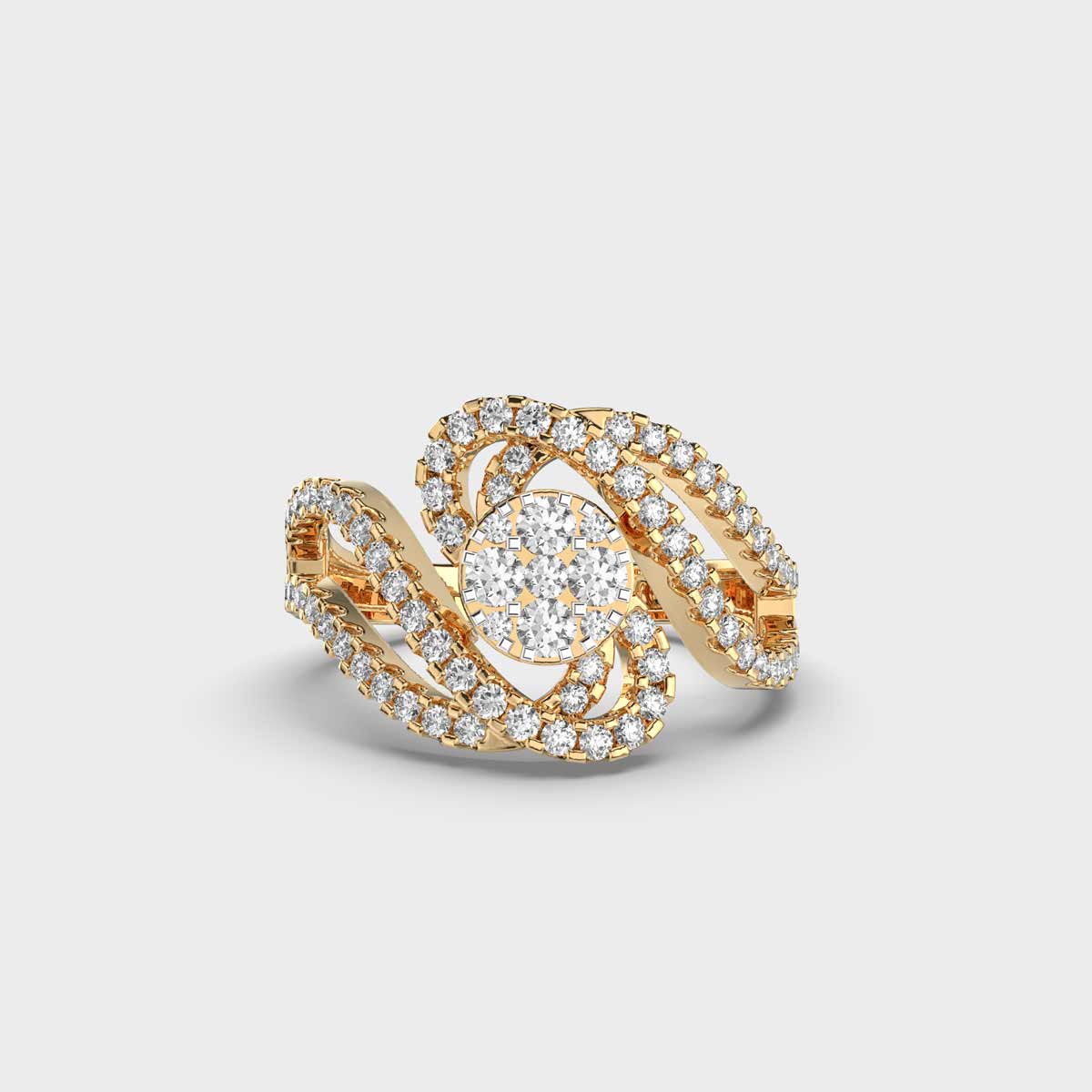 Enchanting Waves Diamond Ring