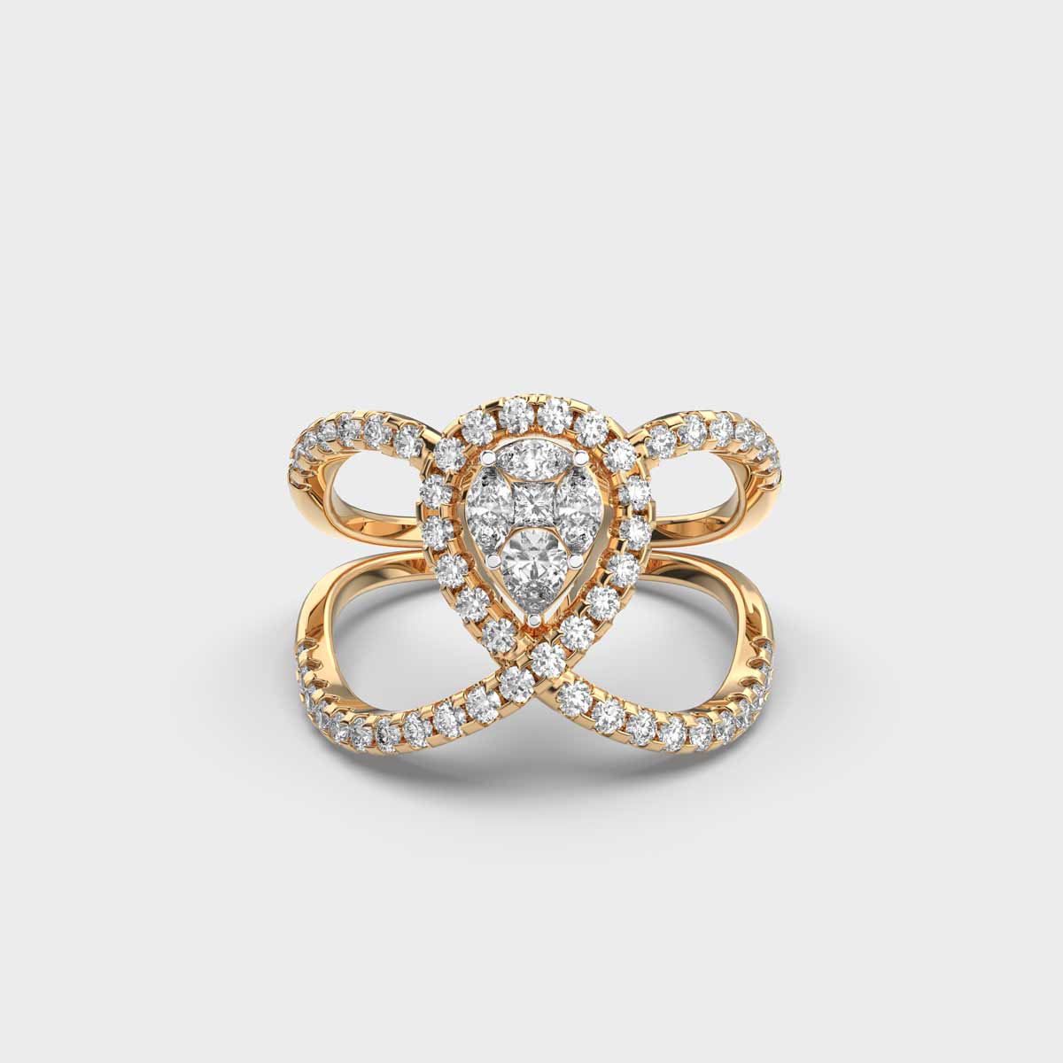 Luminous Crest Diamond Ring