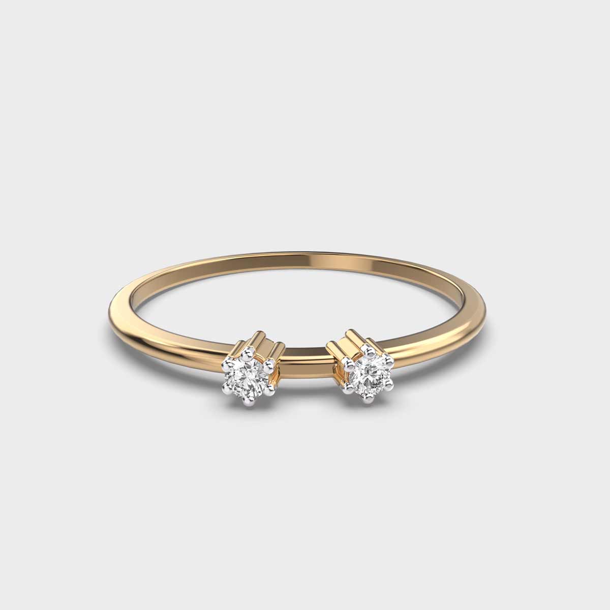 Dash and Dot Diamond Stackable Ring
