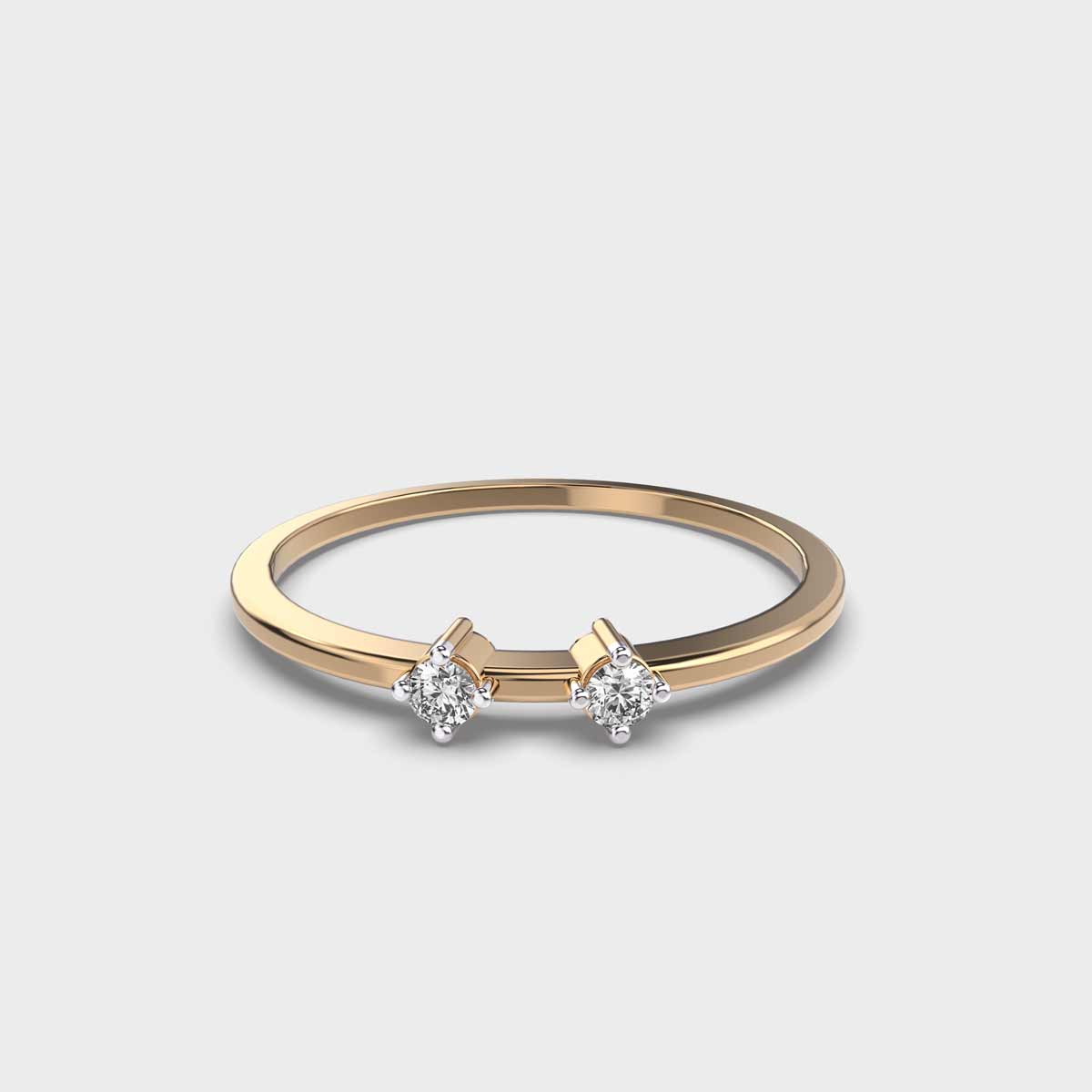 Duo Diamonds Stackable Ring