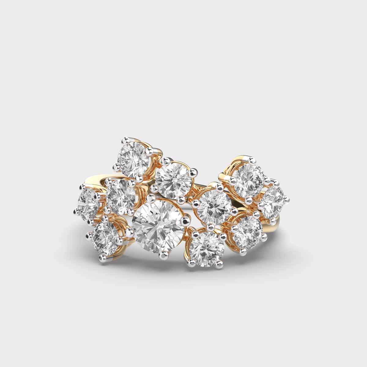 Fusion of Solitaire Diamond Ring