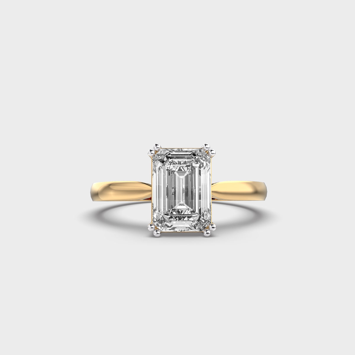 Bella Amoura Emerald Cut Solitaire Diamond Ring