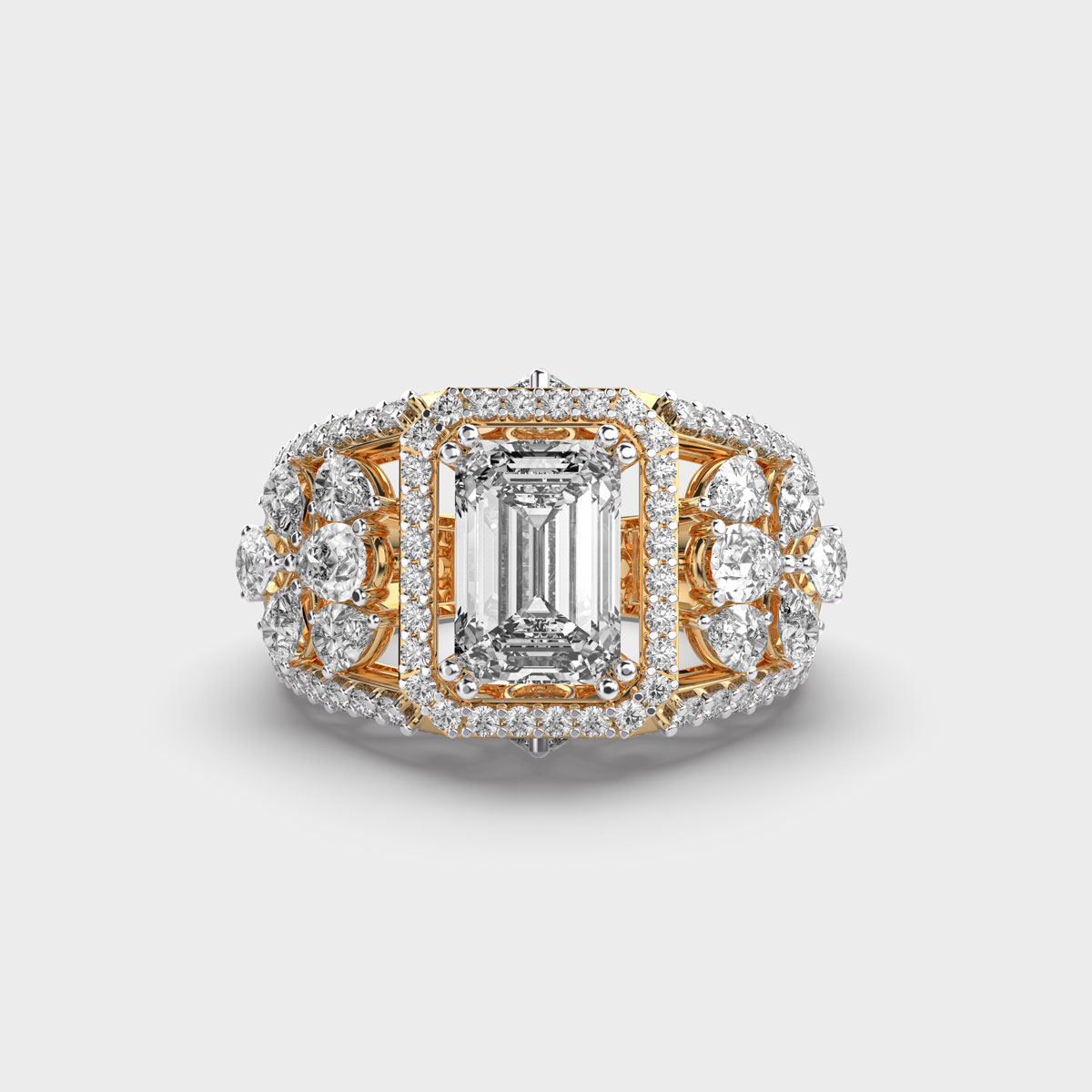 Vintage La Amira Emerald Cut Diamond Ring