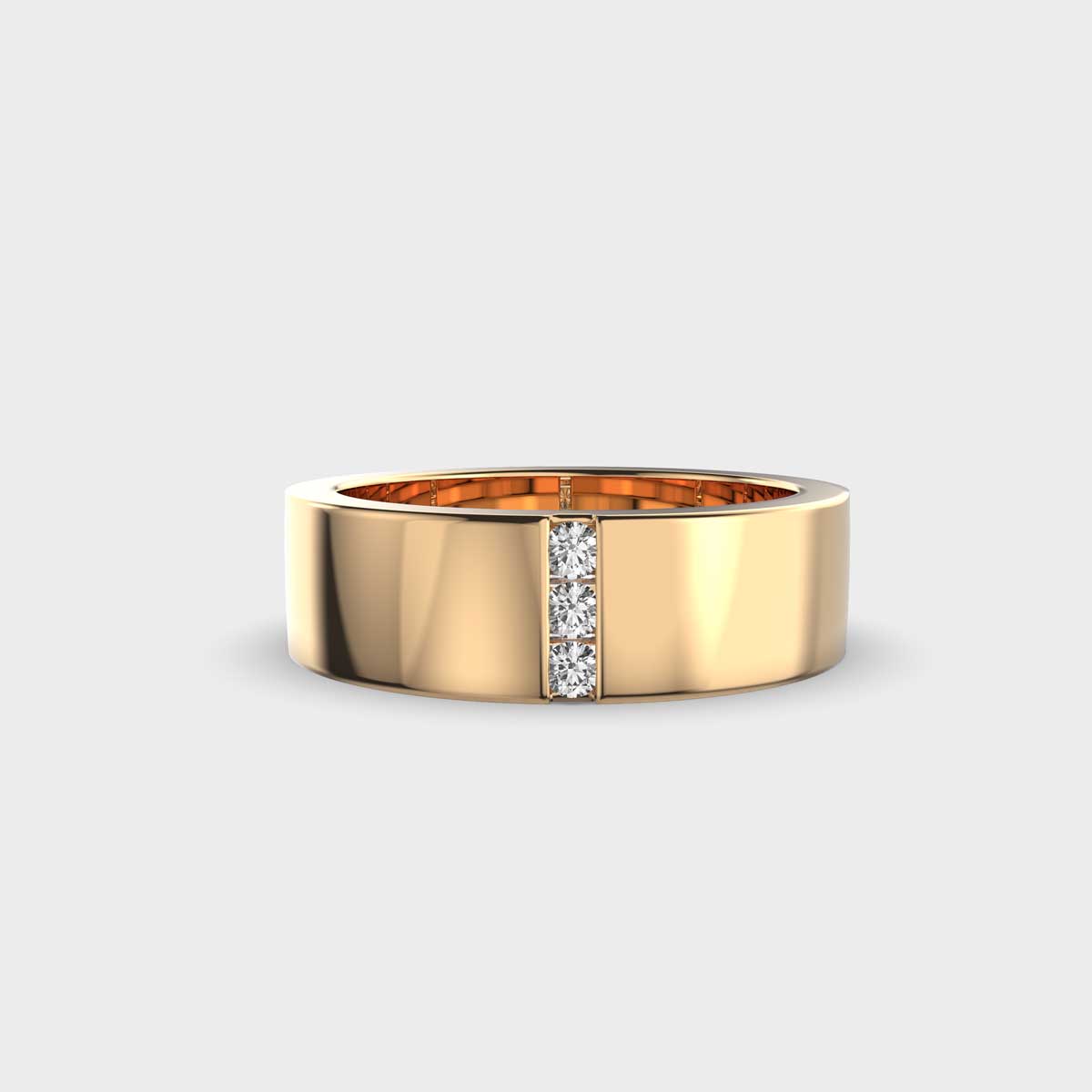 Line of Light Diamond Band Ring For Men