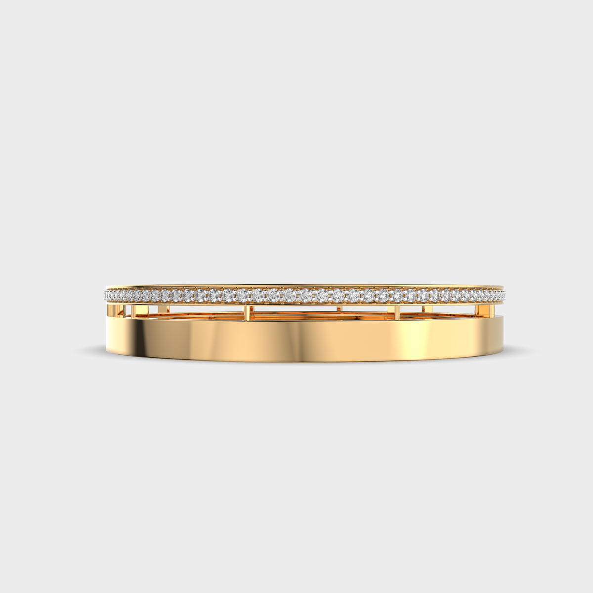 Sparkling Statement Round Diamond Bangle