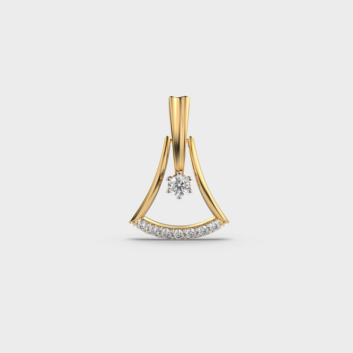 Fanfare Diamond Charm Pendant (Without Chain)
