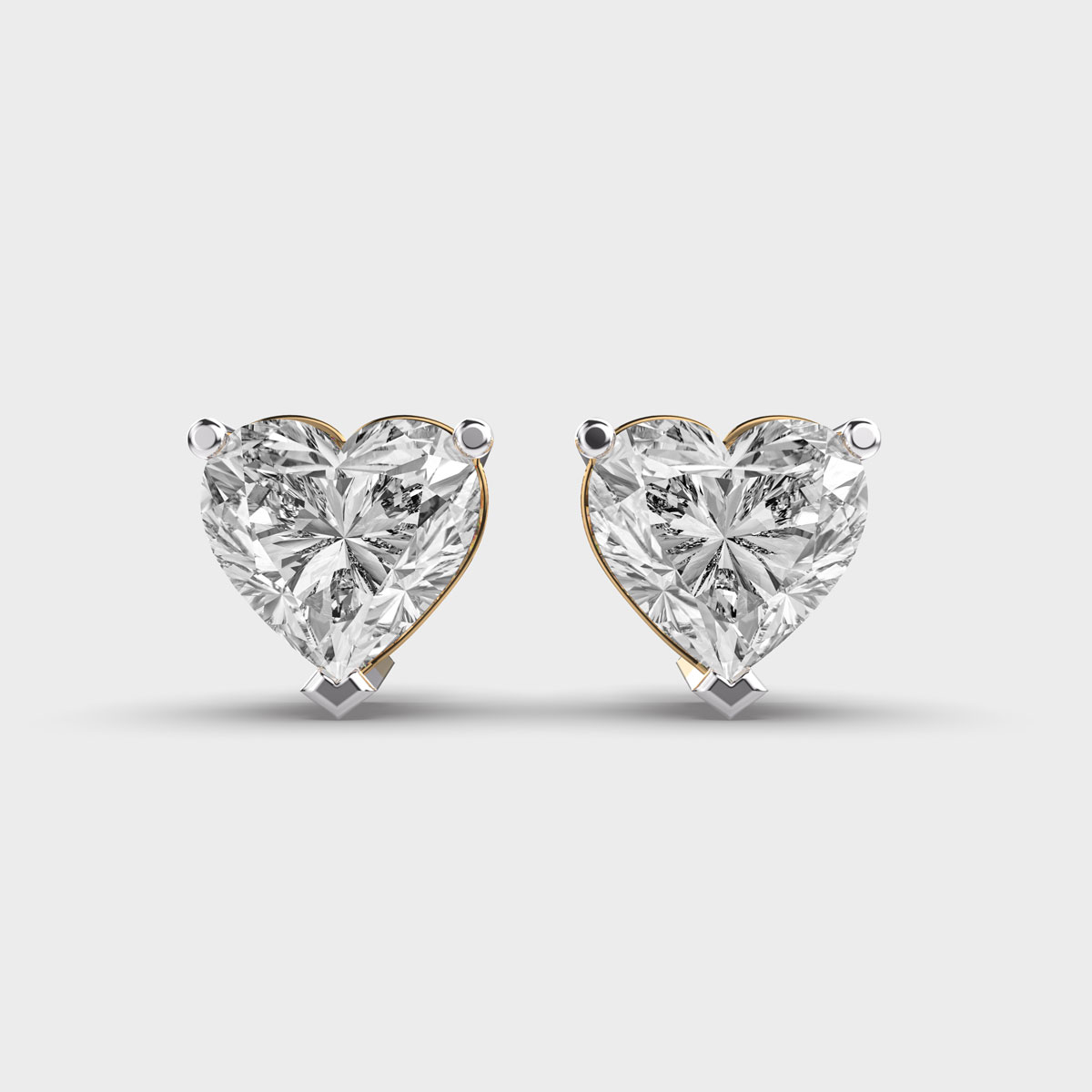 Shimmering Adeline Heart Diamond Studs