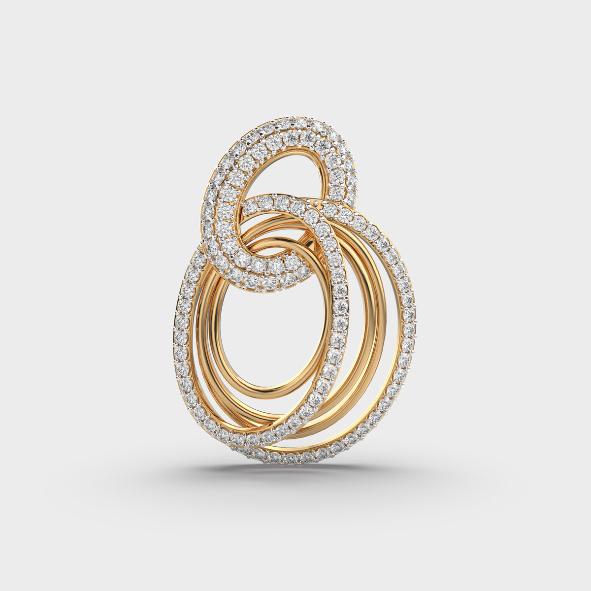 Whirling Beauty Diamond Pendant (Without Chain)