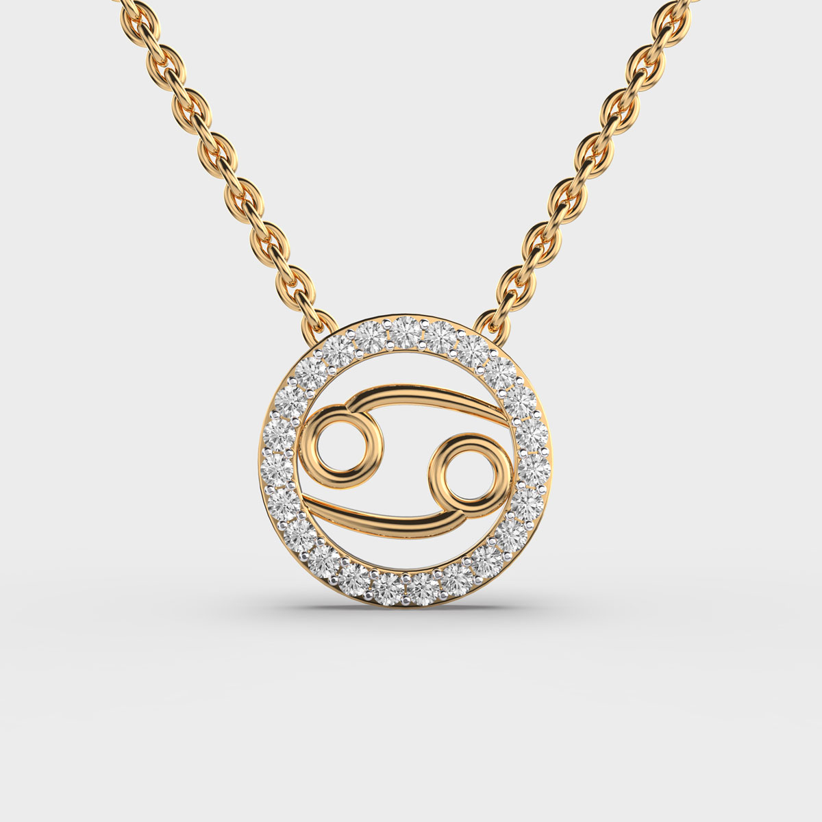 Zodiac Cancer Pendant (With Chain)